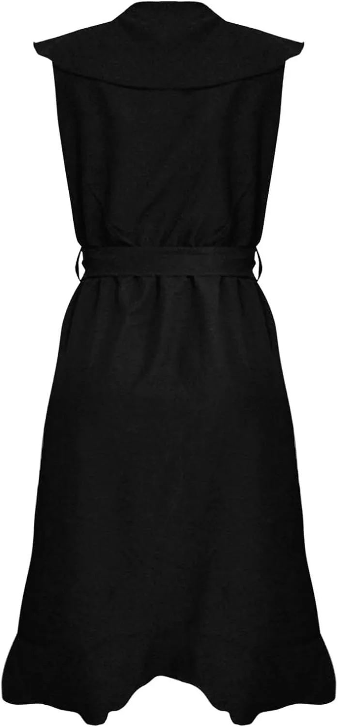 2025 Dresses for Women Summer Bohemian Wrap Midi Dress Sexy V Neck Wedding Guest Dress Ruffle Hem Split Beach Dresses