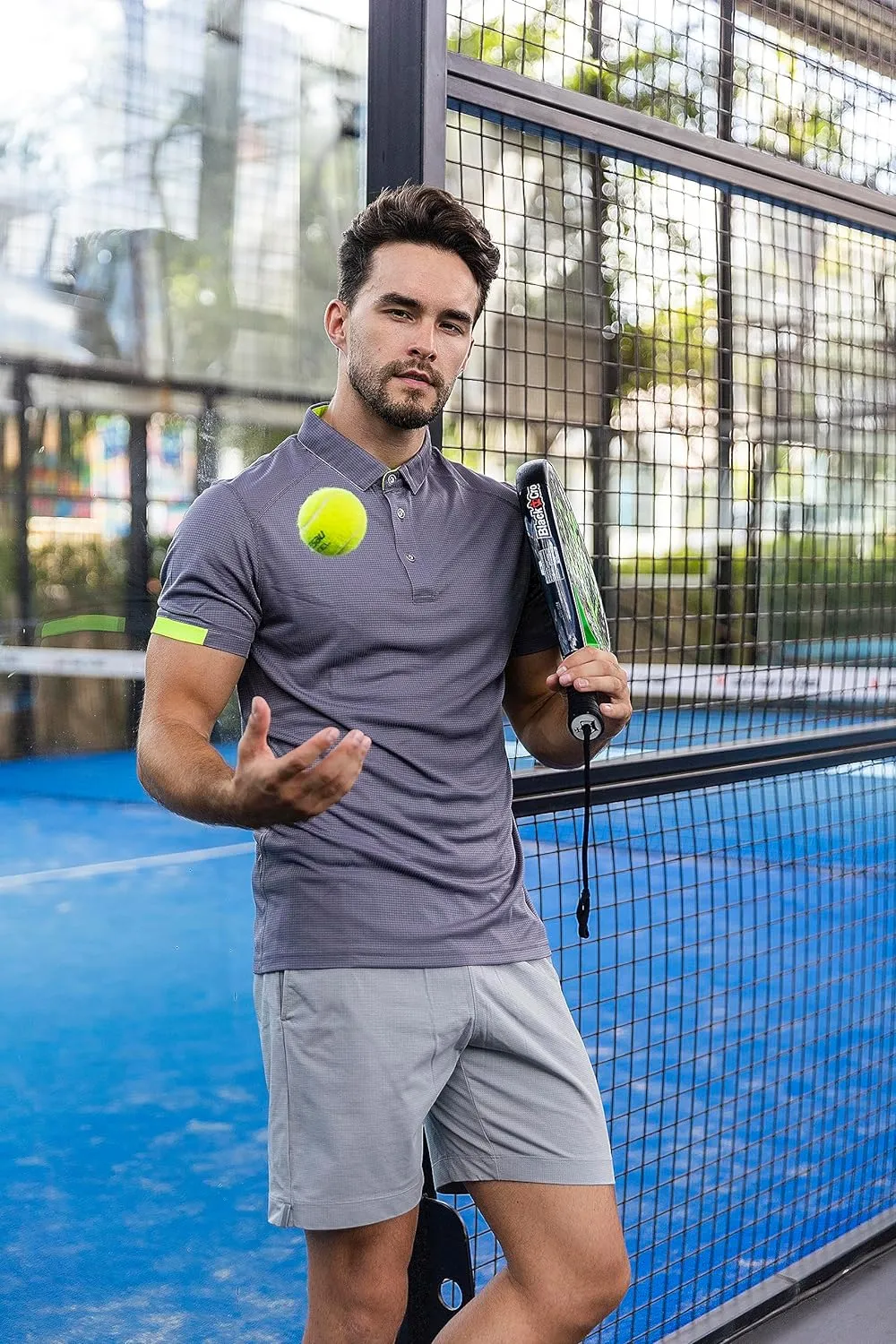 3 Pack Mens Polo Shirts Short Sleeve Sport Golf Tennis T Shirt Quick Dry Athletic Workout Polo