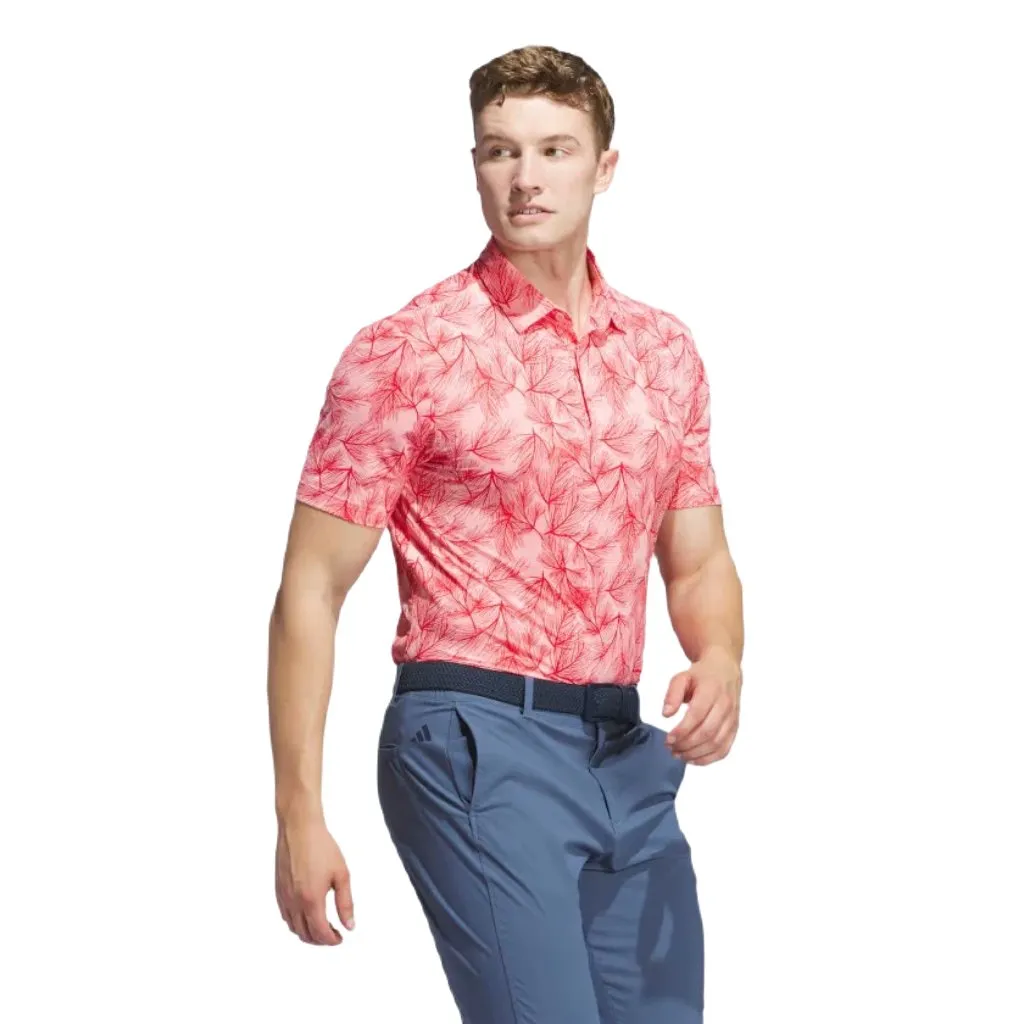 Adidas 2024 Ultimate365 Mesh Pine Print Polo Shirt