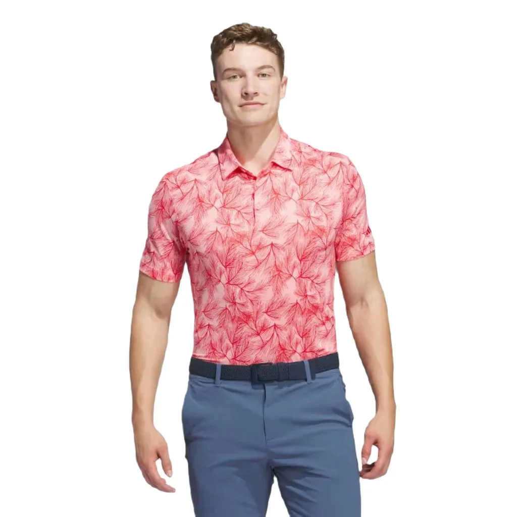 Adidas 2024 Ultimate365 Mesh Pine Print Polo Shirt