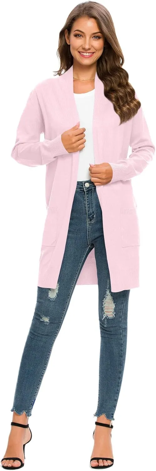 Anymiss Womens Lightweight Cardigan Sweaters Knit Kimono Oversized Soft Jackets with Pockets S-3X
