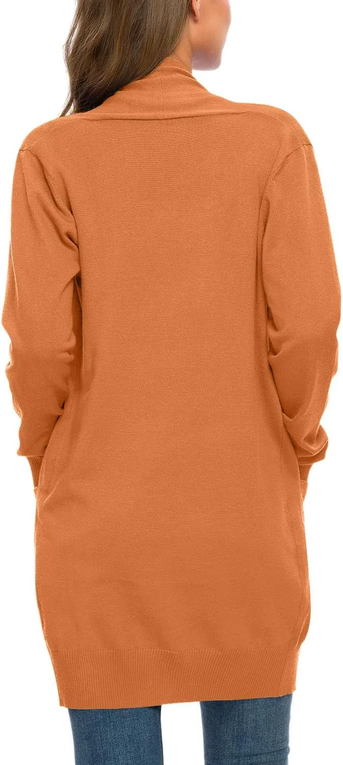 Anymiss Womens Lightweight Cardigan Sweaters Knit Kimono Oversized Soft Jackets with Pockets S-3X