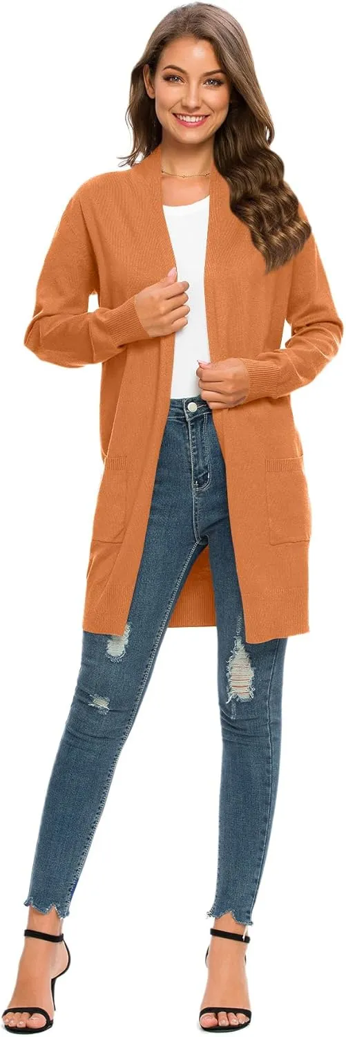 Anymiss Womens Lightweight Cardigan Sweaters Knit Kimono Oversized Soft Jackets with Pockets S-3X