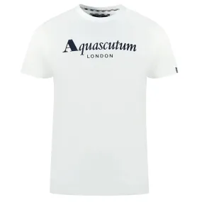 Aquascutum White Cotton Men Men's T-Shirt