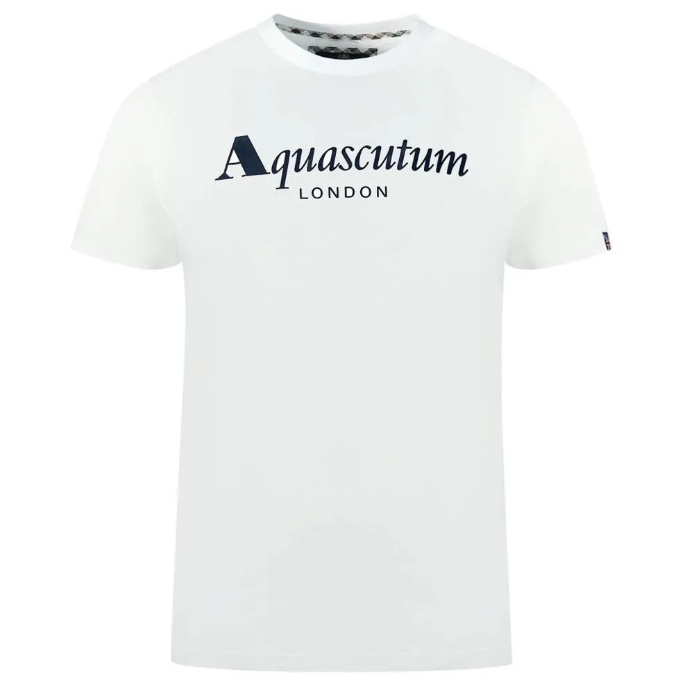 Aquascutum White Cotton Men Men's T-Shirt