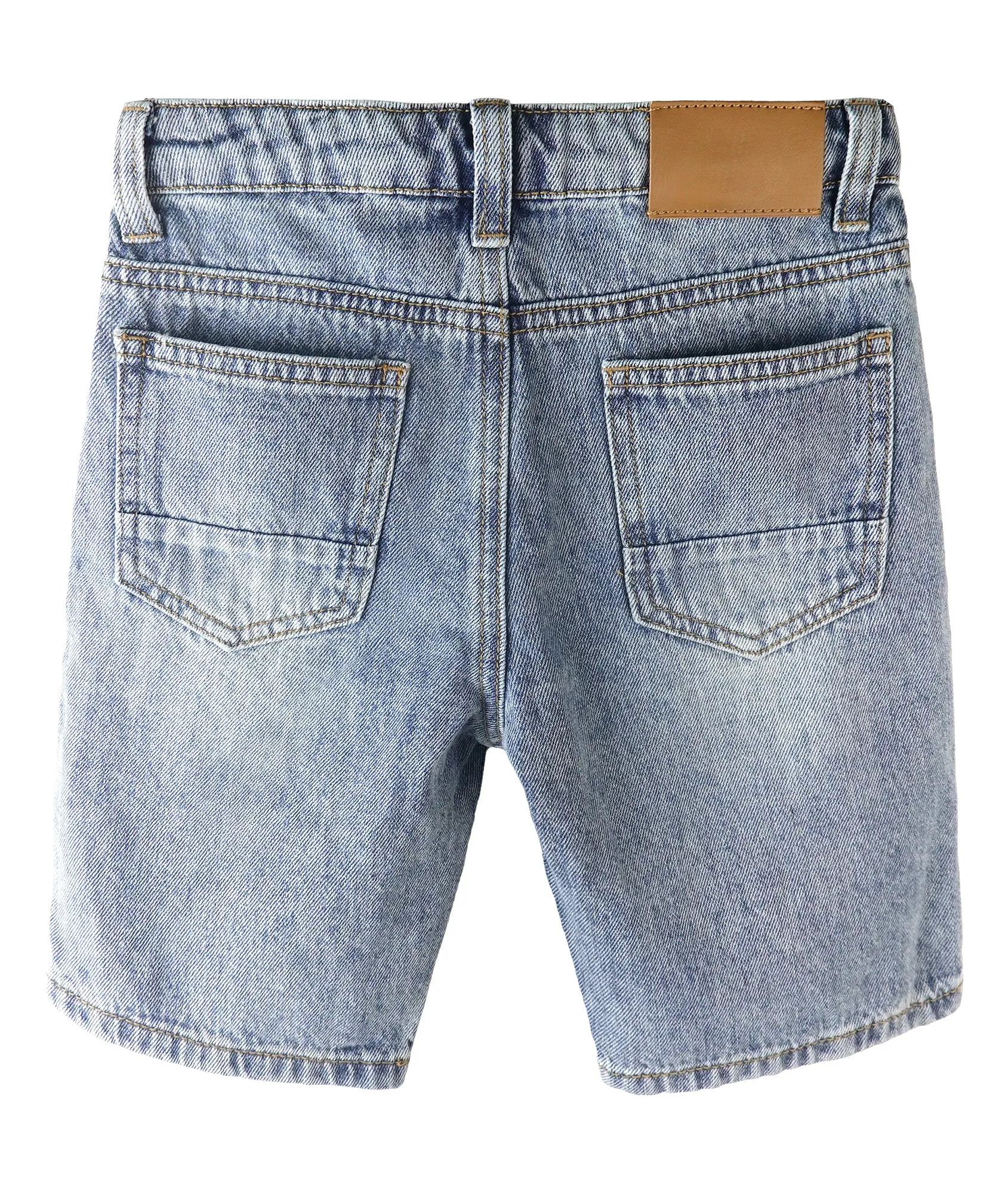 Baby Denim Shorts,Elastic WaistBand Inside Ripped Holes Summer Short Jeans