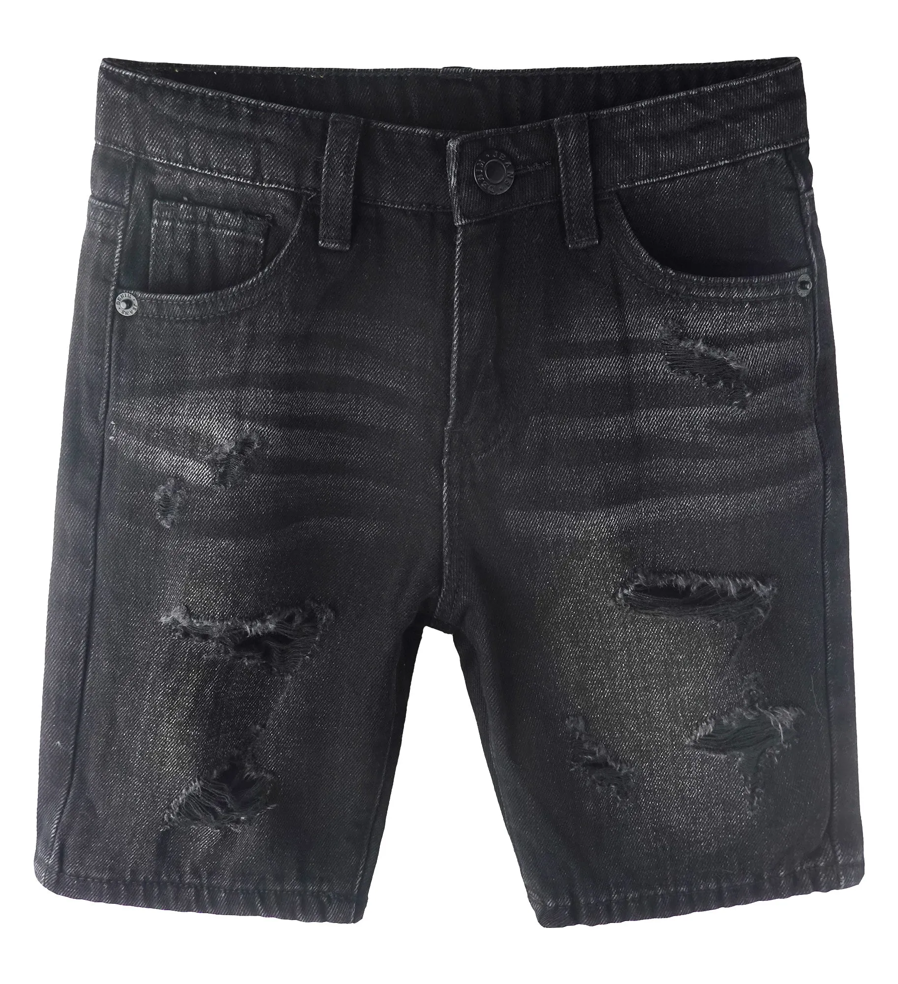 Baby Denim Shorts,Elastic WaistBand Inside Ripped Holes Summer Short Jeans