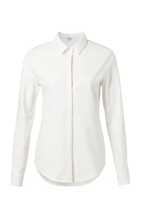 Basic fitted blouse with blind button closure