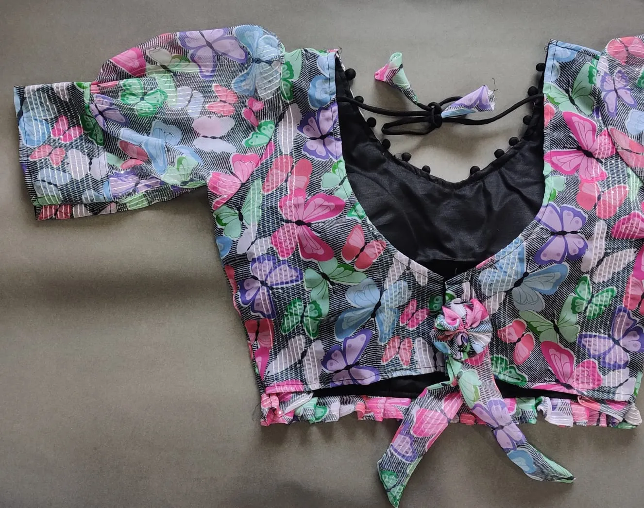 Beautiful Designer Georgette Crochet With Sequence Blouse