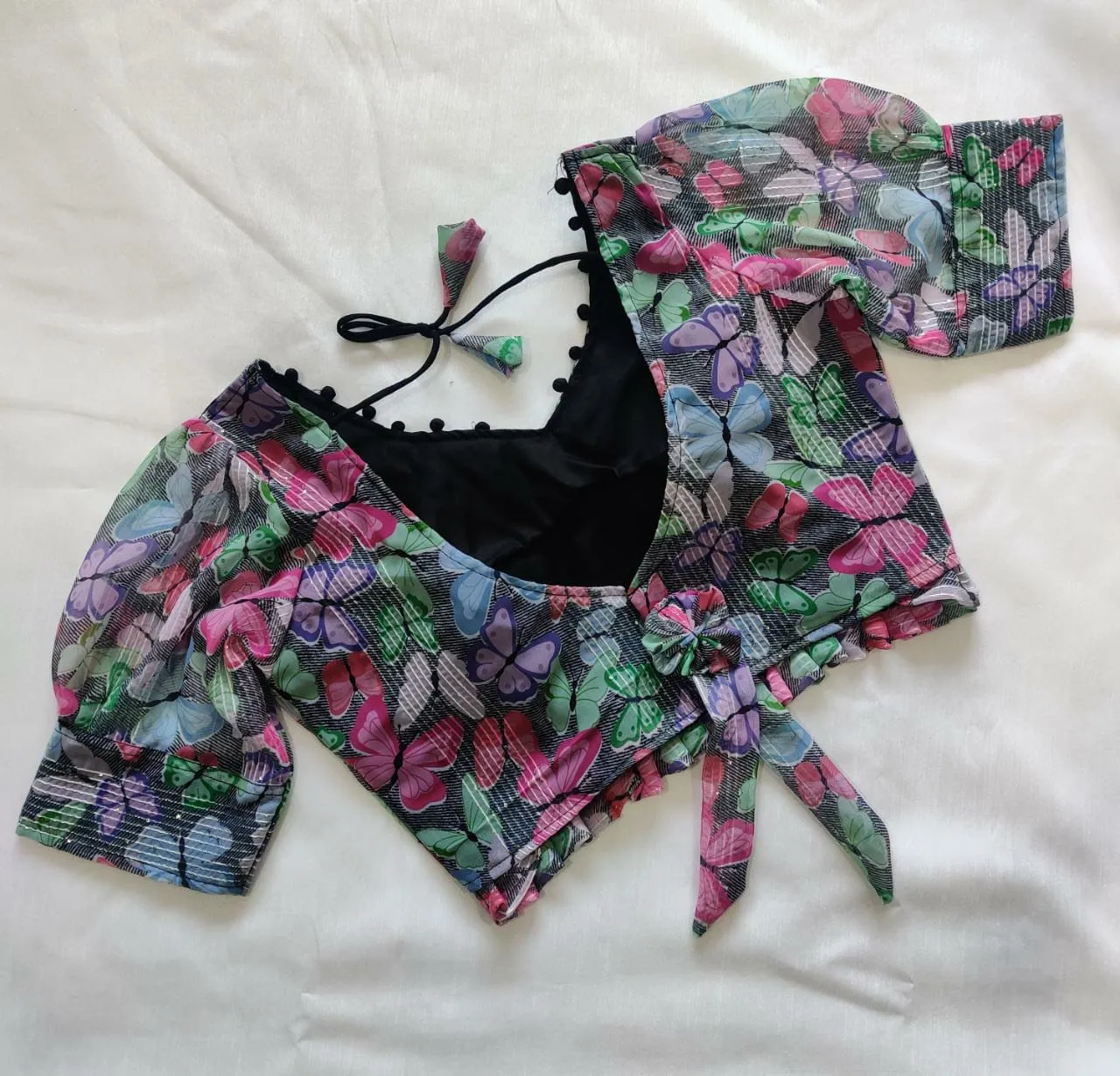 Beautiful Designer Georgette Crochet With Sequence Blouse