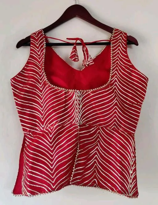 Beautiful Designer Georgette Gottapatti Work Koti Blouse