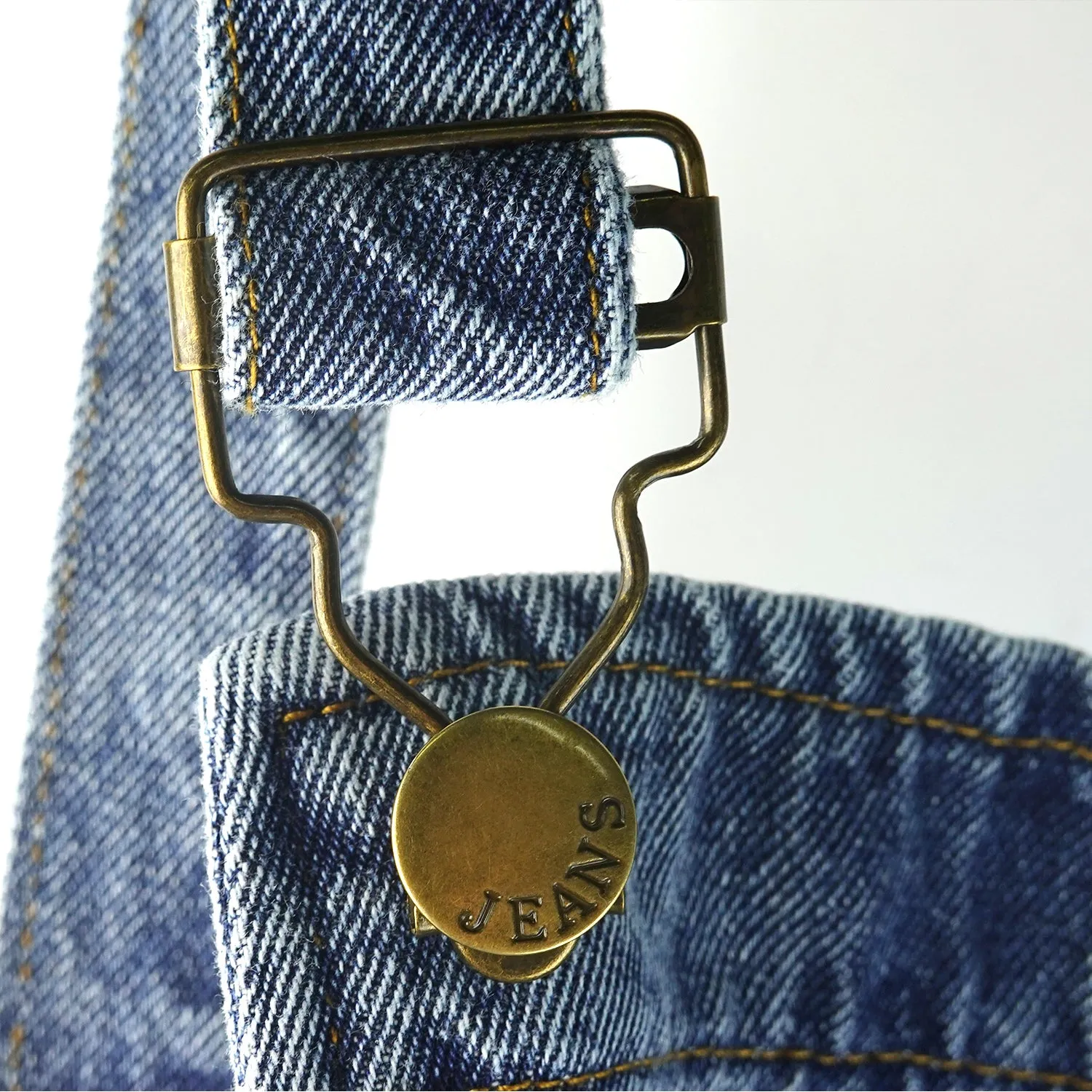 Big Girls Denim Overalls, Fake Pocktes Simple Design Summer Loose Fit Jeans Workwear