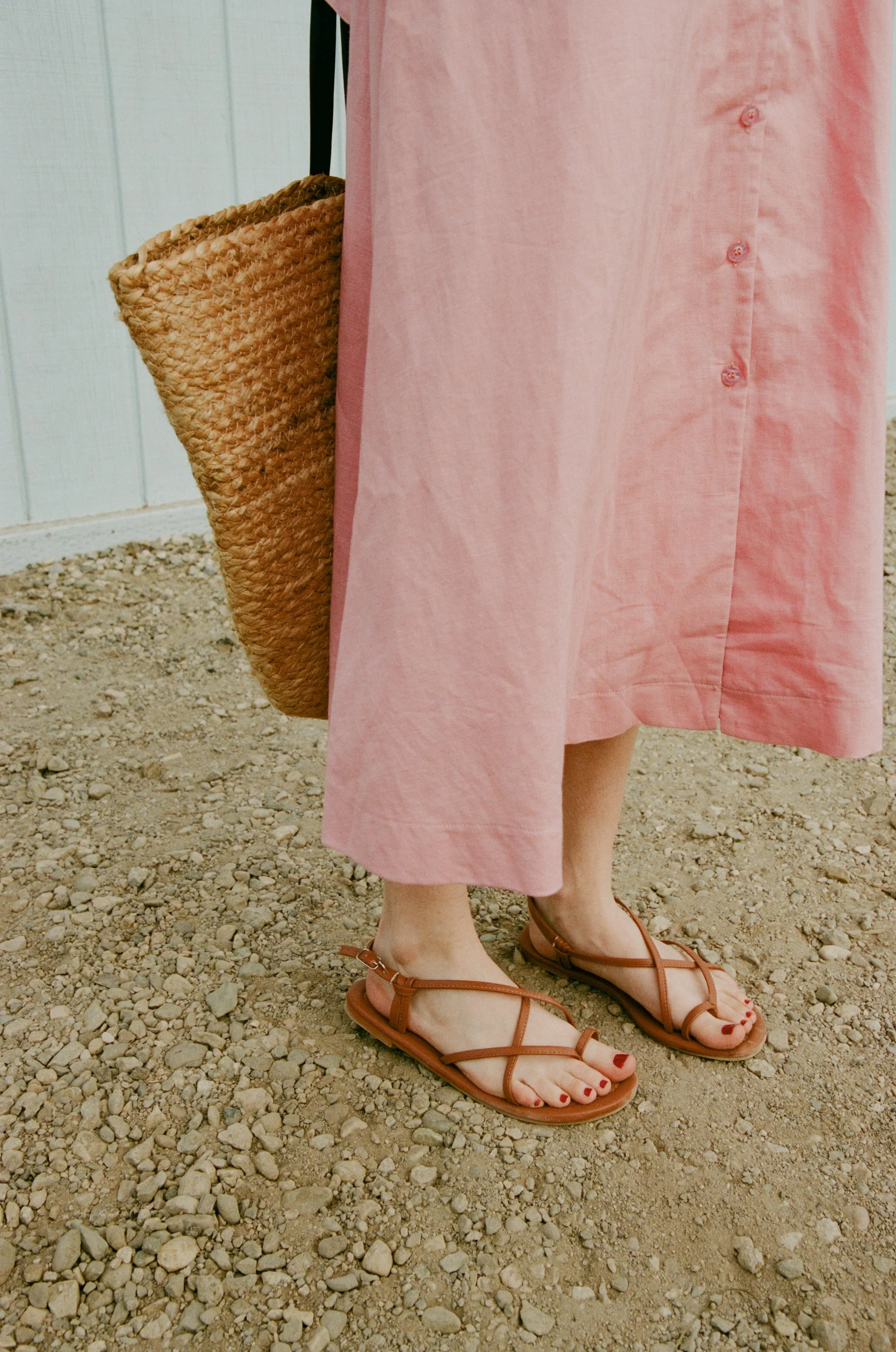 Blake Loop Sandals in Camel