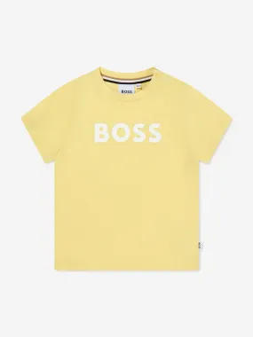 BOSS Baby Boys Logo T-Shirt In Yellow