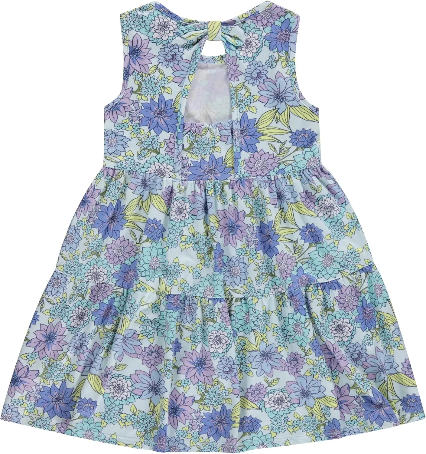 BTween Girls Mix and Match Set 4-Pack Soft Cotton Blend, Shirt. Biker Short, Dress and Romper