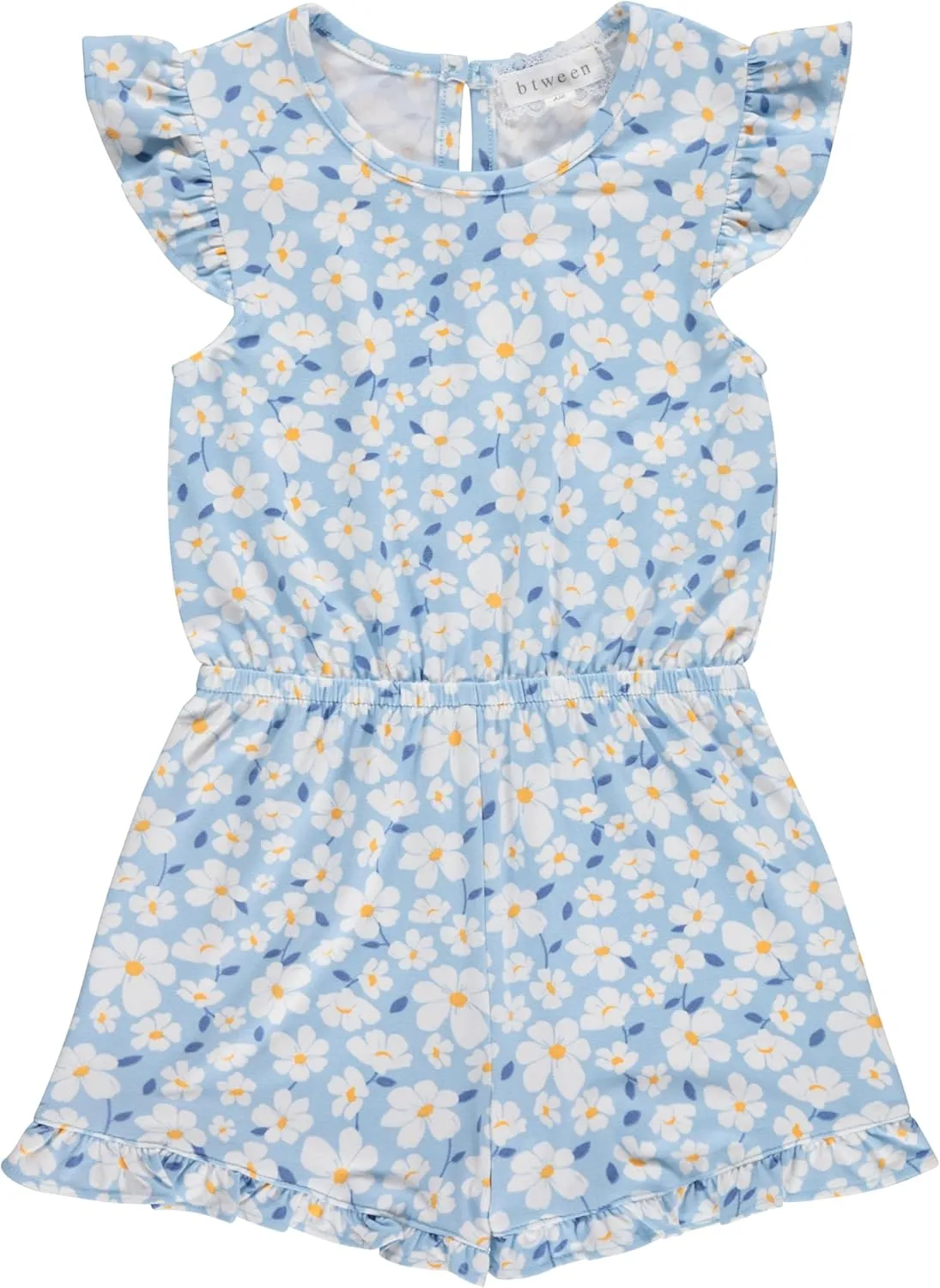 BTween Girls Mix and Match Set 4-Pack Soft Cotton Blend, Shirt. Biker Short, Dress and Romper