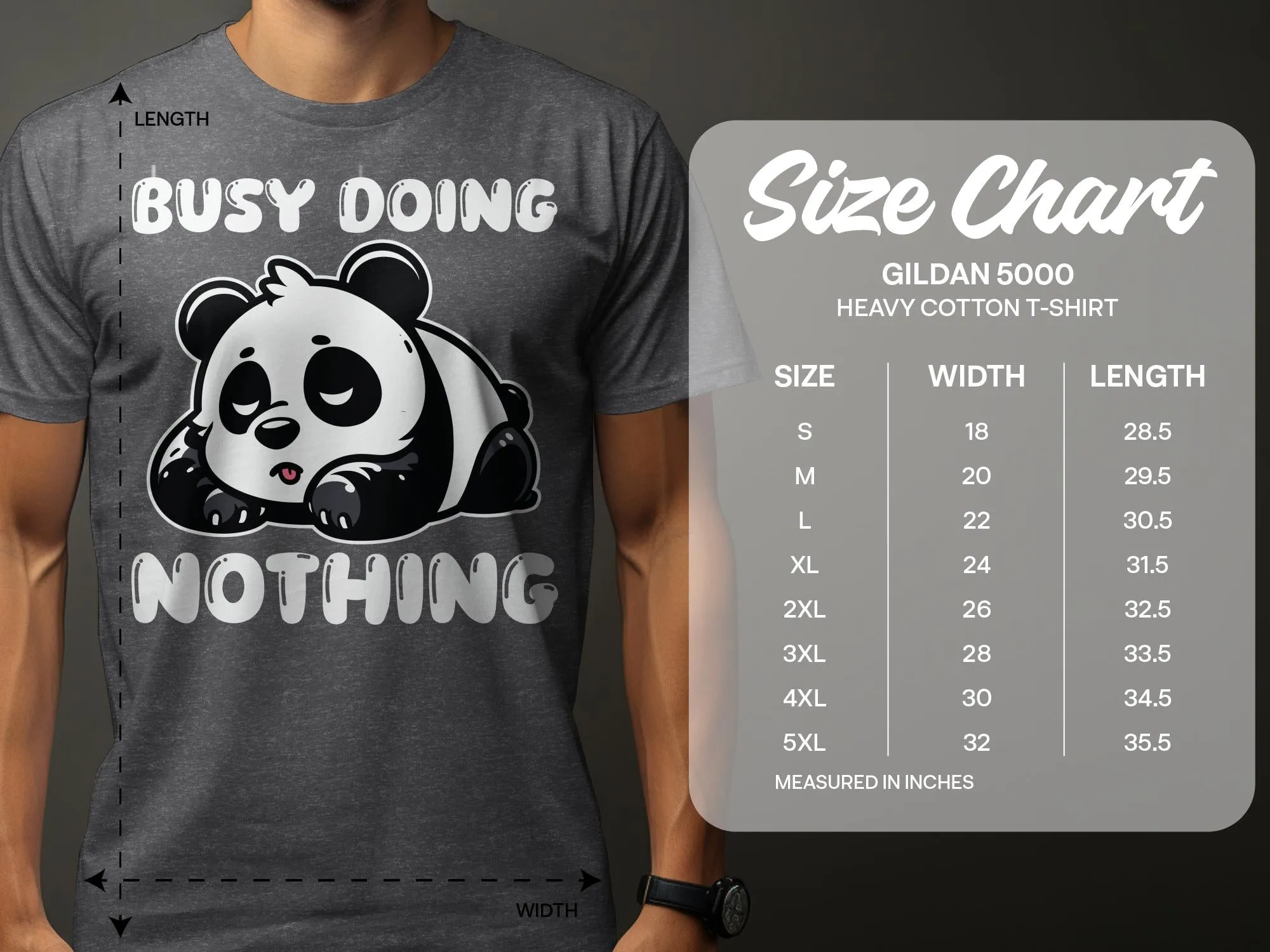 Busy Doing Nothing Lazy Panda T-Shirt, Funny Animal Tee, Cute Panda Design, Relaxed Vibes Shirt, Perfect Gift, Trendy Casual Wear