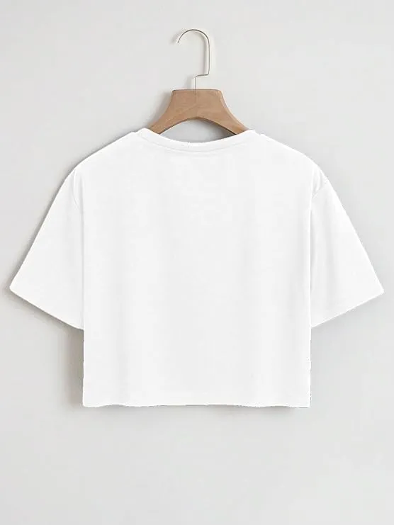Chic Comfort White Crop T-Shirt