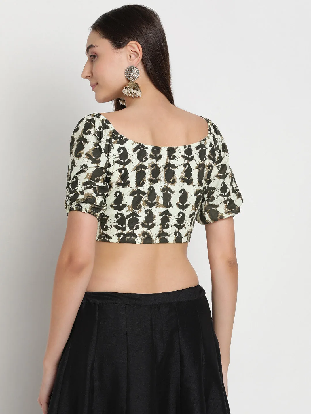 Cotton Printed Puff sleeves Blouse