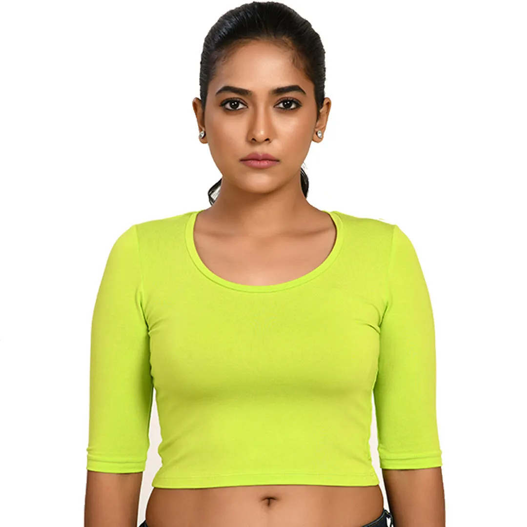 Cotton Rayon Blouses - Elbow Sleeves