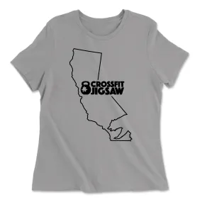 CrossFit Jigsaw State Bear Womens - Relaxed Jersey T-Shirt