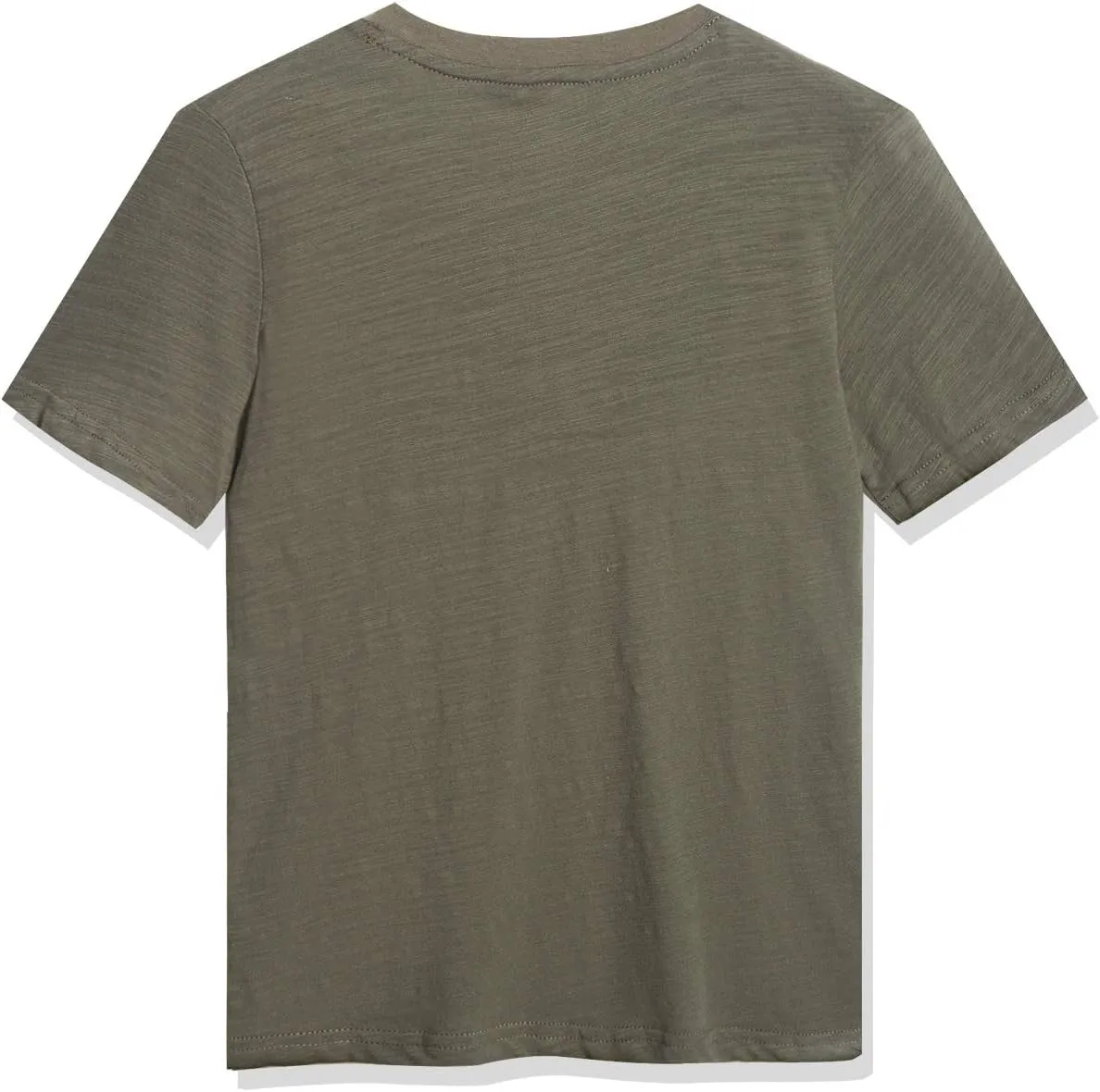 CUNYI Little Boys' V-Neck Pocket T-Shirt 100% Cotton Short Sleeve Solid Summer Tops