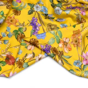 Deadstock Summer Romance Viscose Sateen - Marigold/Multi