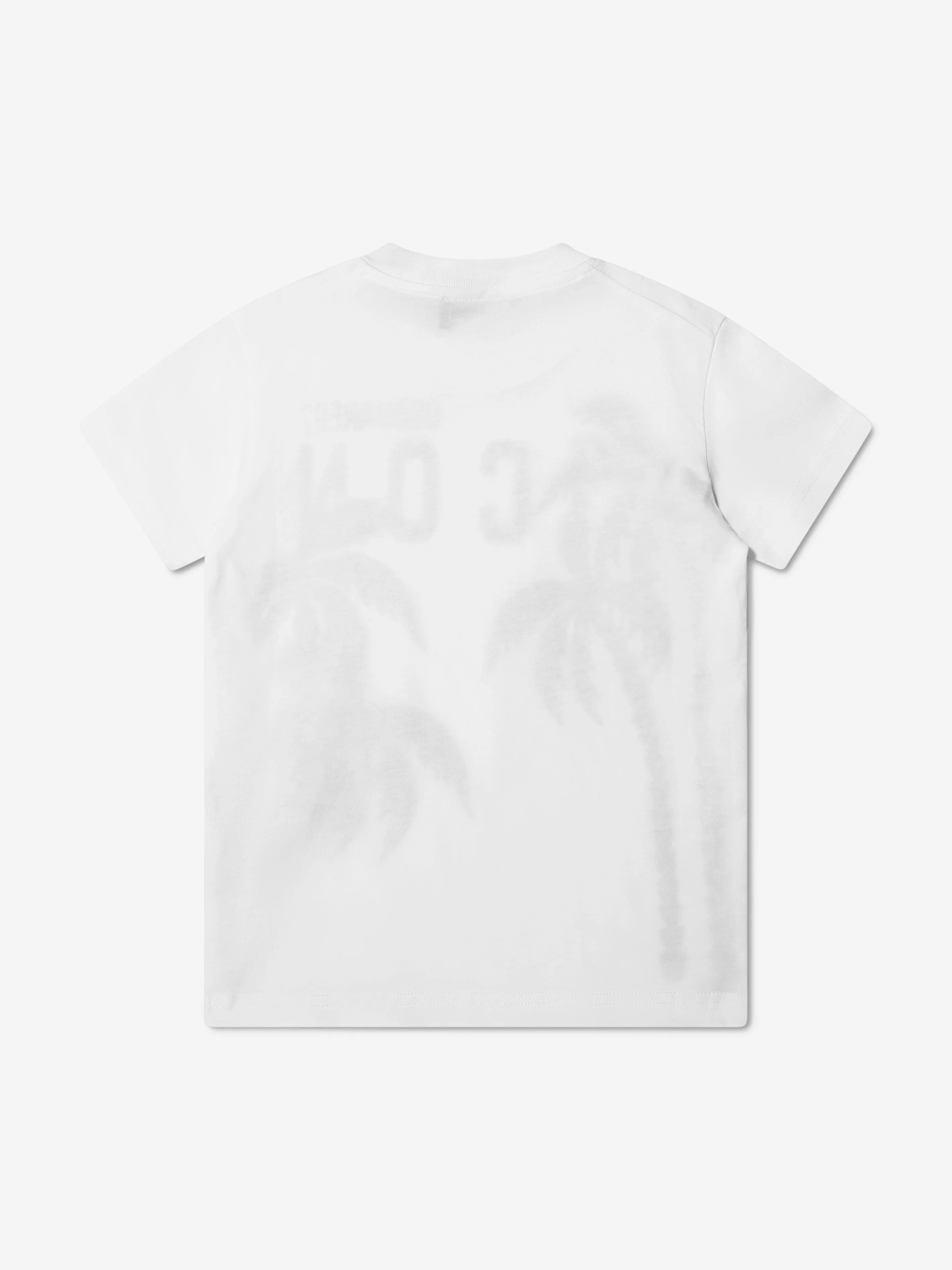 Dsquared2 Boys Icon Palm Trees T-Shirt In White