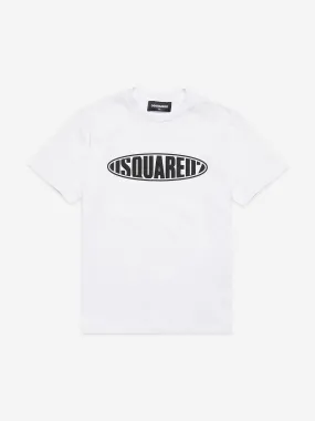 Dsquared2 Kids Rounded Logo T-Shirt in White