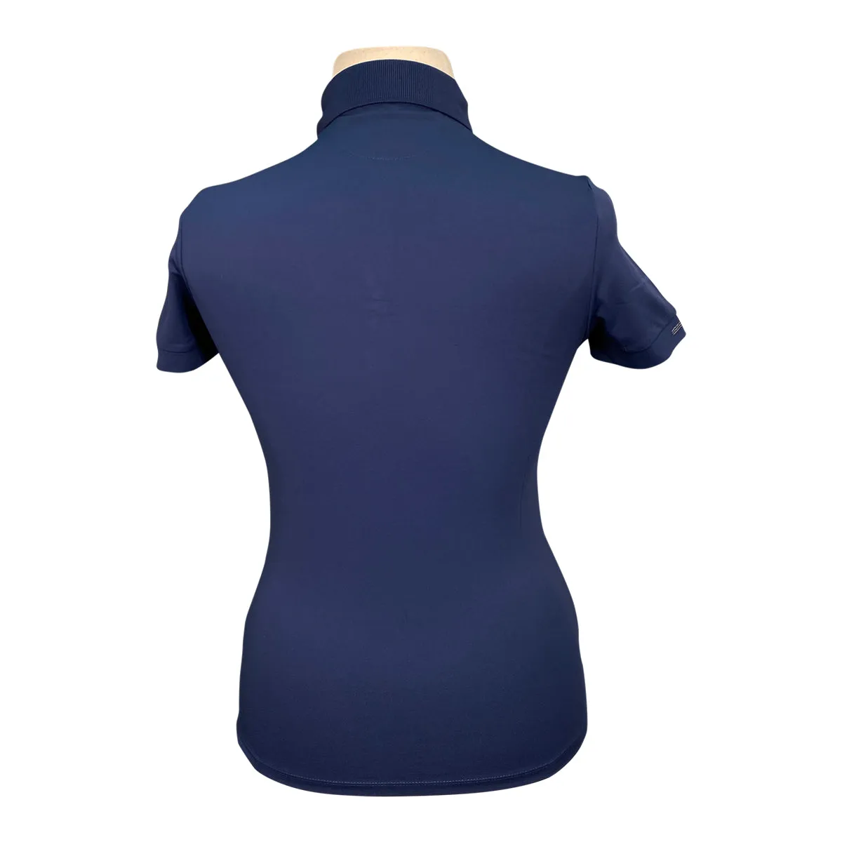 Equiline 'Evae' Short Sleeve Polo Shirt in Diplomatic Blue - Women's Small