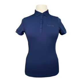 Equiline 'Evae' Short Sleeve Polo Shirt in Diplomatic Blue - Women's Small