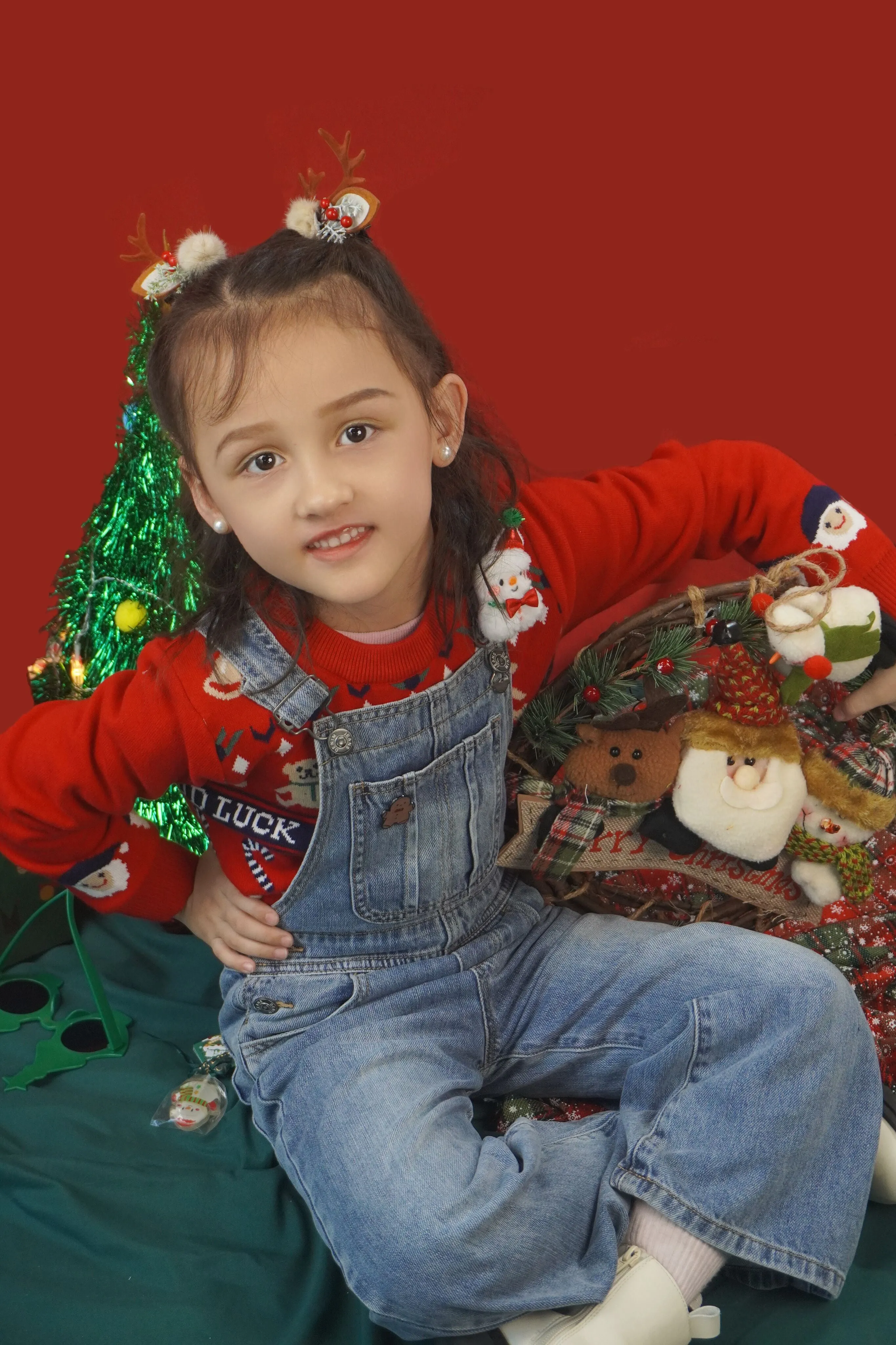 Girls Denim Overalls,Little Big Kids Wide Leg Elastic Inside Jean Dungarees Flared Pants