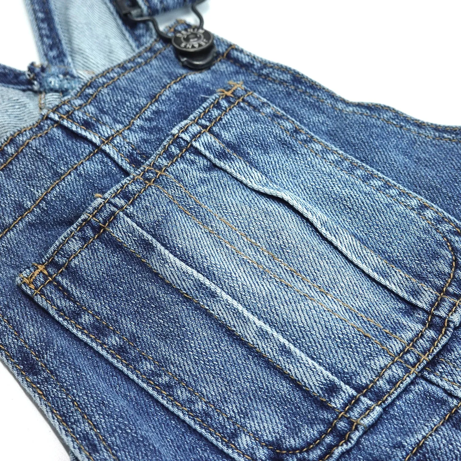 Girls Denim Overalls,Little Big Kids Wide Leg Elastic Inside Jean Dungarees Flared Pants