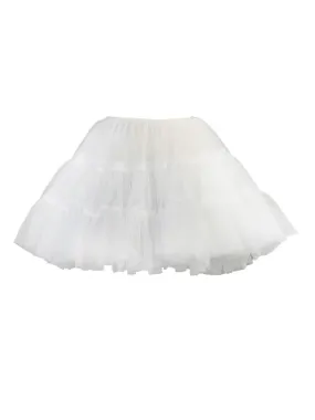 Girls White Soft Netting Half Fluffy Petticoat 6 Months -14