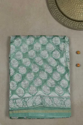 Green Chanderi Silk Cotton saree
