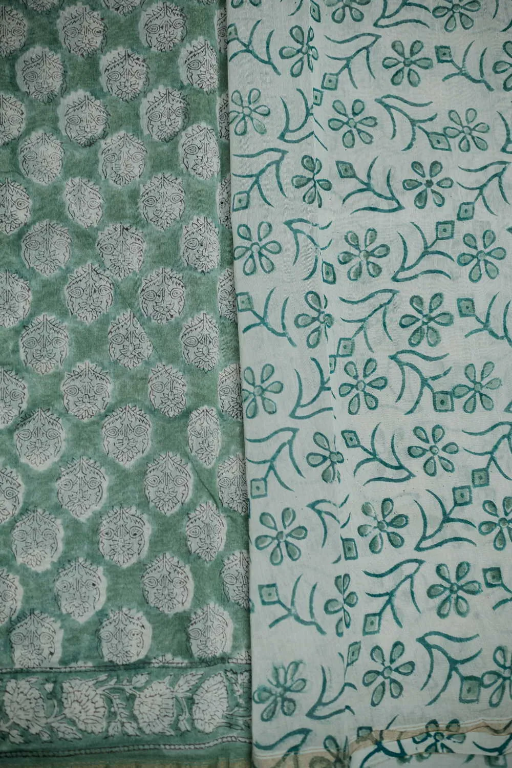 Green Chanderi Silk Cotton saree
