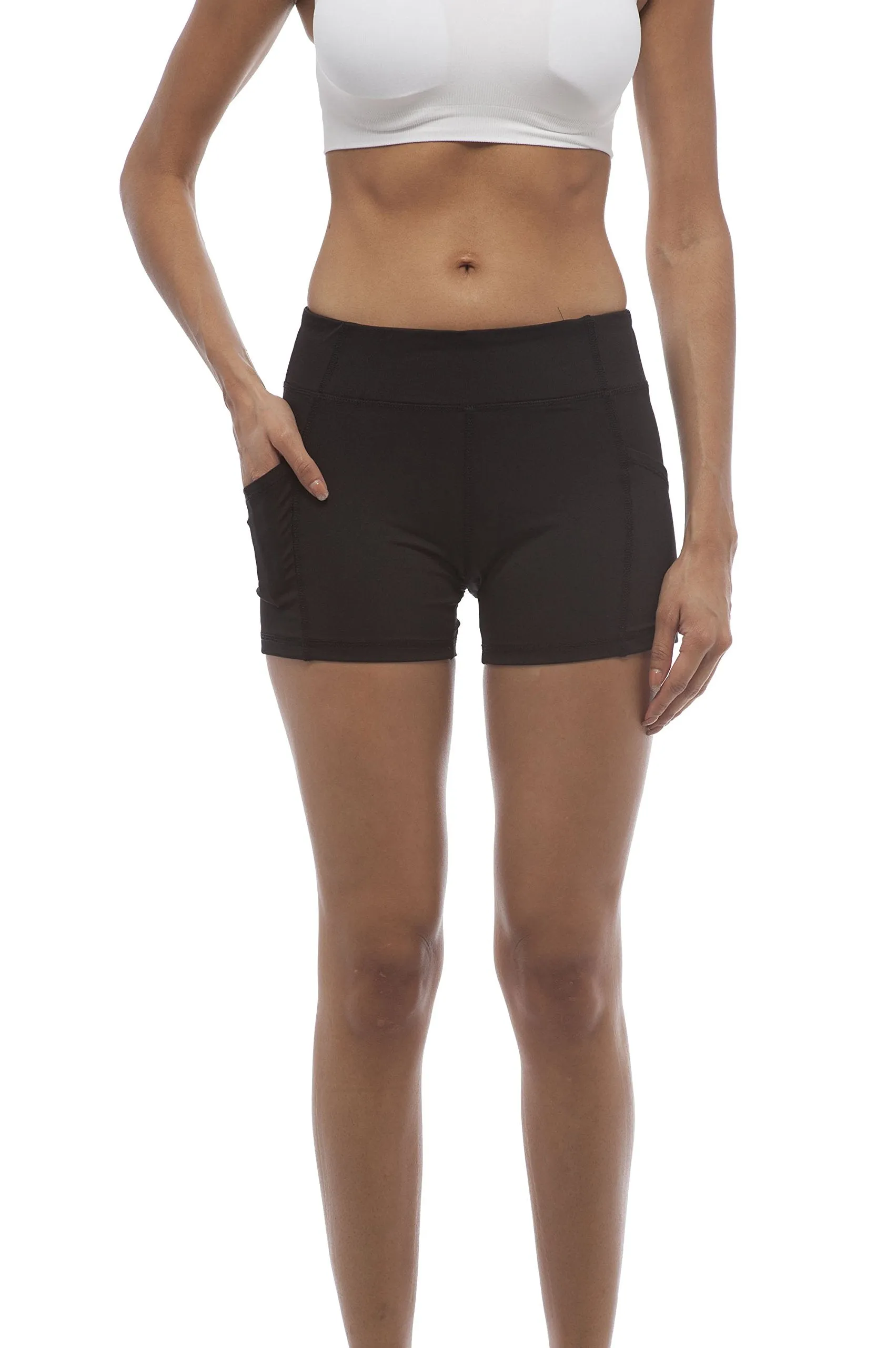 Hollywood Star Fashion Solid Plain Active Wear Bicycle Shorts