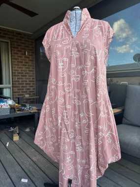 IN STOCK Drapey Dress with Collar Sample