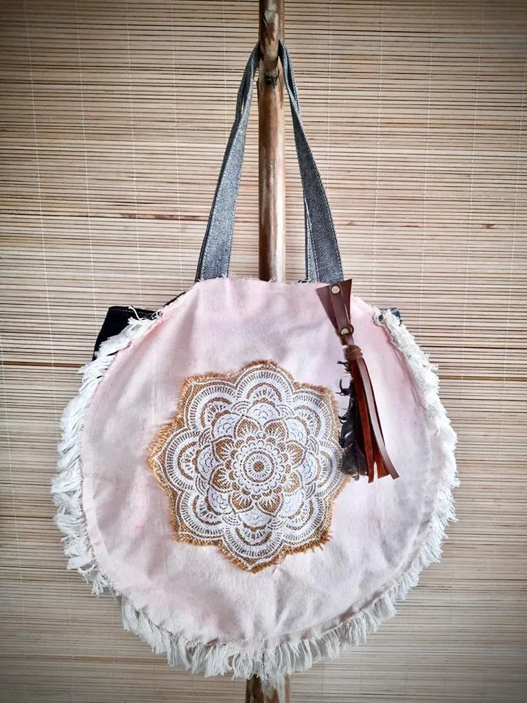 JEANS BAG Mandala soft Pink