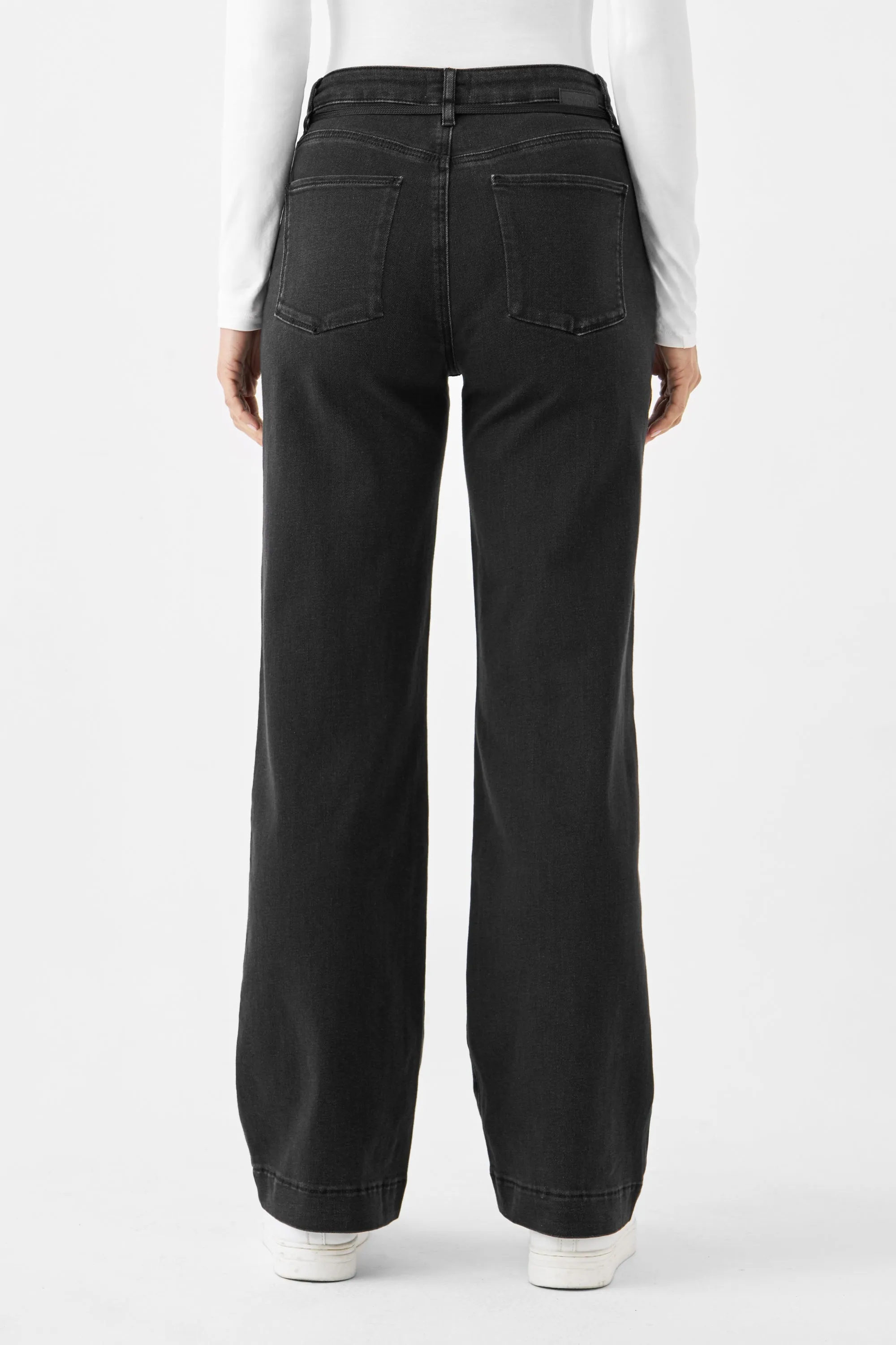 Jeans DEW Flared Soft Denim - French Pocket black denim | DAWN