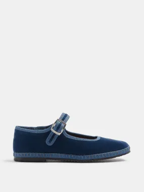 Kids Soft Mary Jane / Jeans Velvet