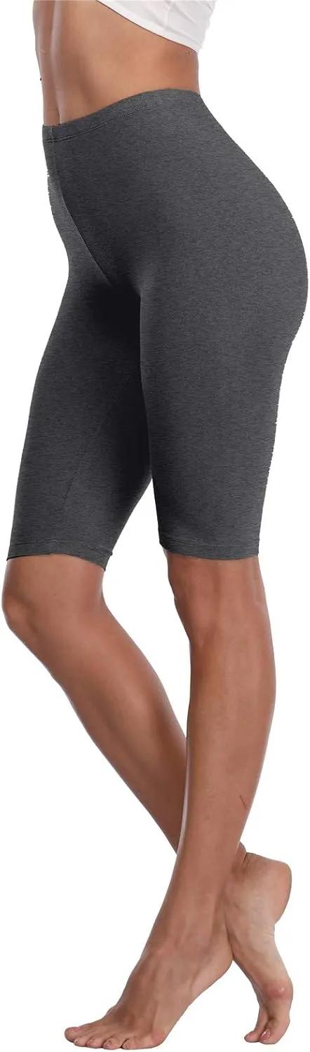 Kotii Women's Buttery Soft Short Leggings Modal Cotton Shorts Under Dresses Leggings Pants
