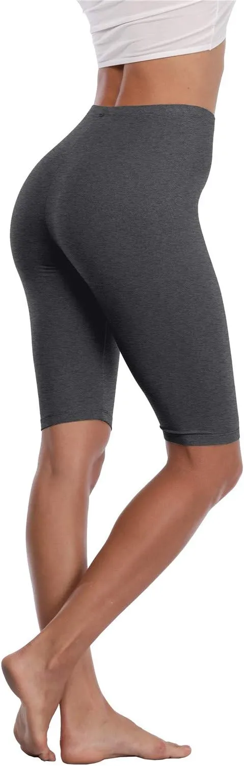 Kotii Women's Buttery Soft Short Leggings Modal Cotton Shorts Under Dresses Leggings Pants