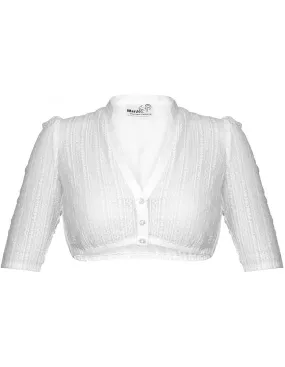 Lace V-Neck Dirndl Blouse w. Buttons