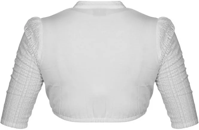 Lace V-Neck Dirndl Blouse w. Buttons