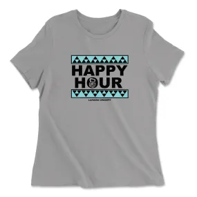 Lahaina CrossFit Happy Hour (Blue) Womens - Relaxed Jersey T-Shirt