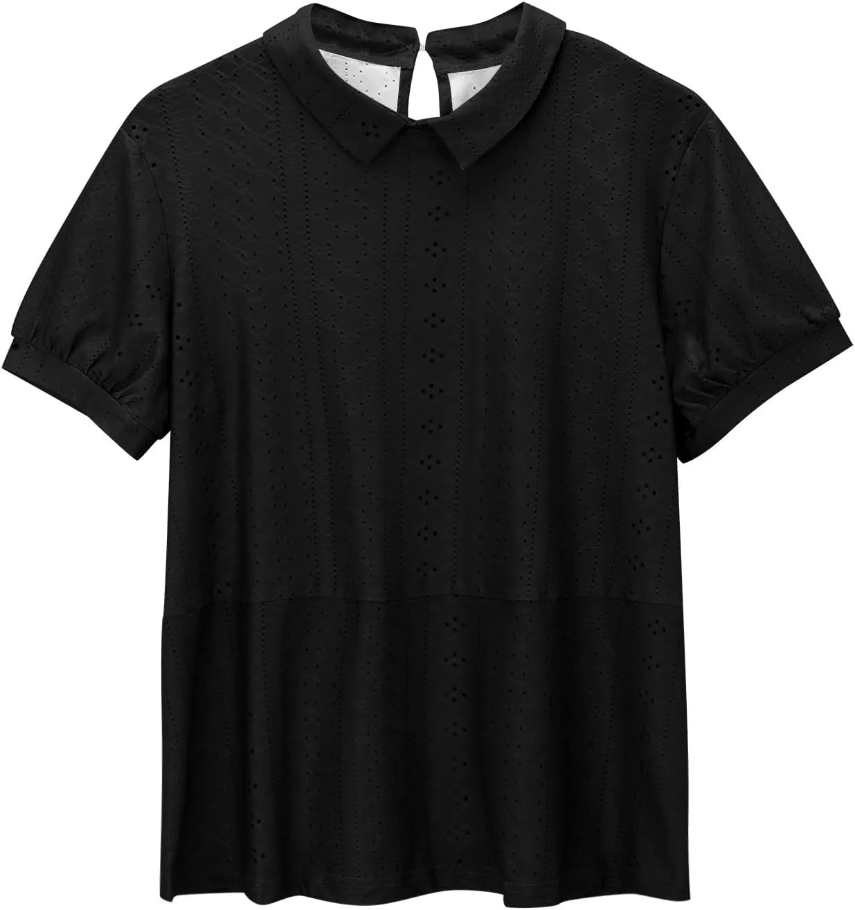 Linen Shirts for Women Neck Breathable Comfortable Loose Casual Short Sleeved Top White Dress Shirt Women Blue