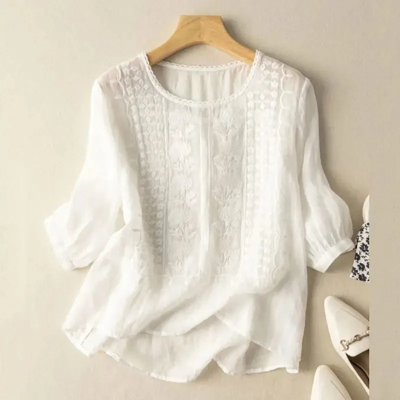 Lucy™ Embroidered Boho Blouse