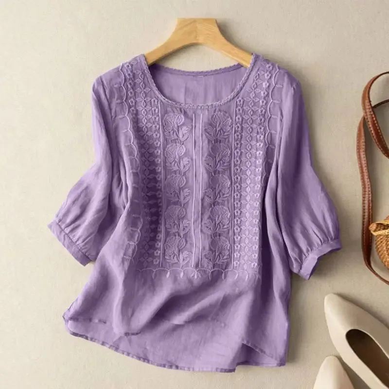 Lucy™ Embroidered Boho Blouse