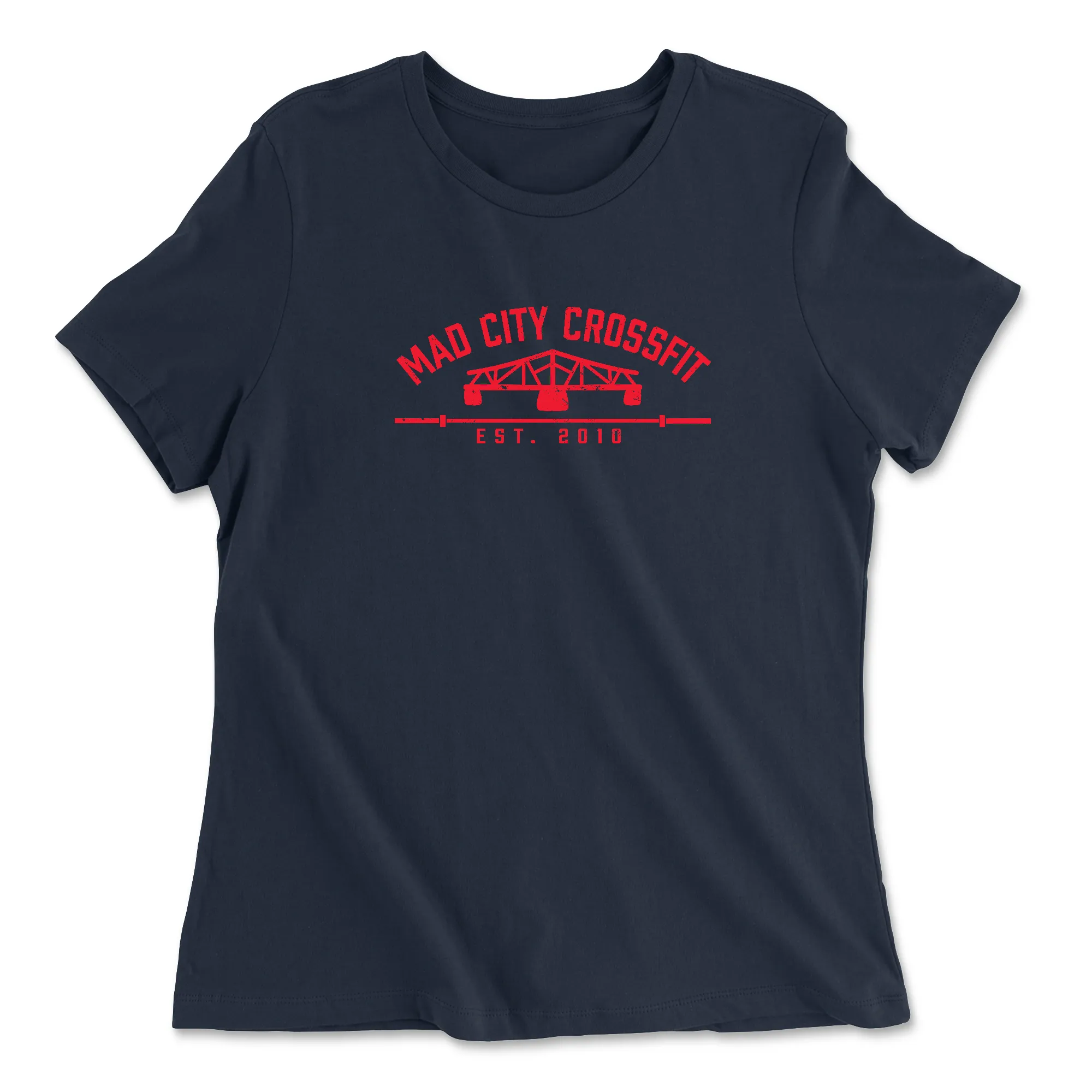 Mad City CrossFit Standard (Red) Womens - Relaxed Jersey T-Shirt